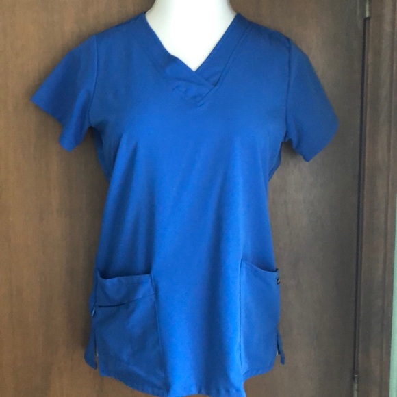 Blue scrub top - Picture 1 of 3